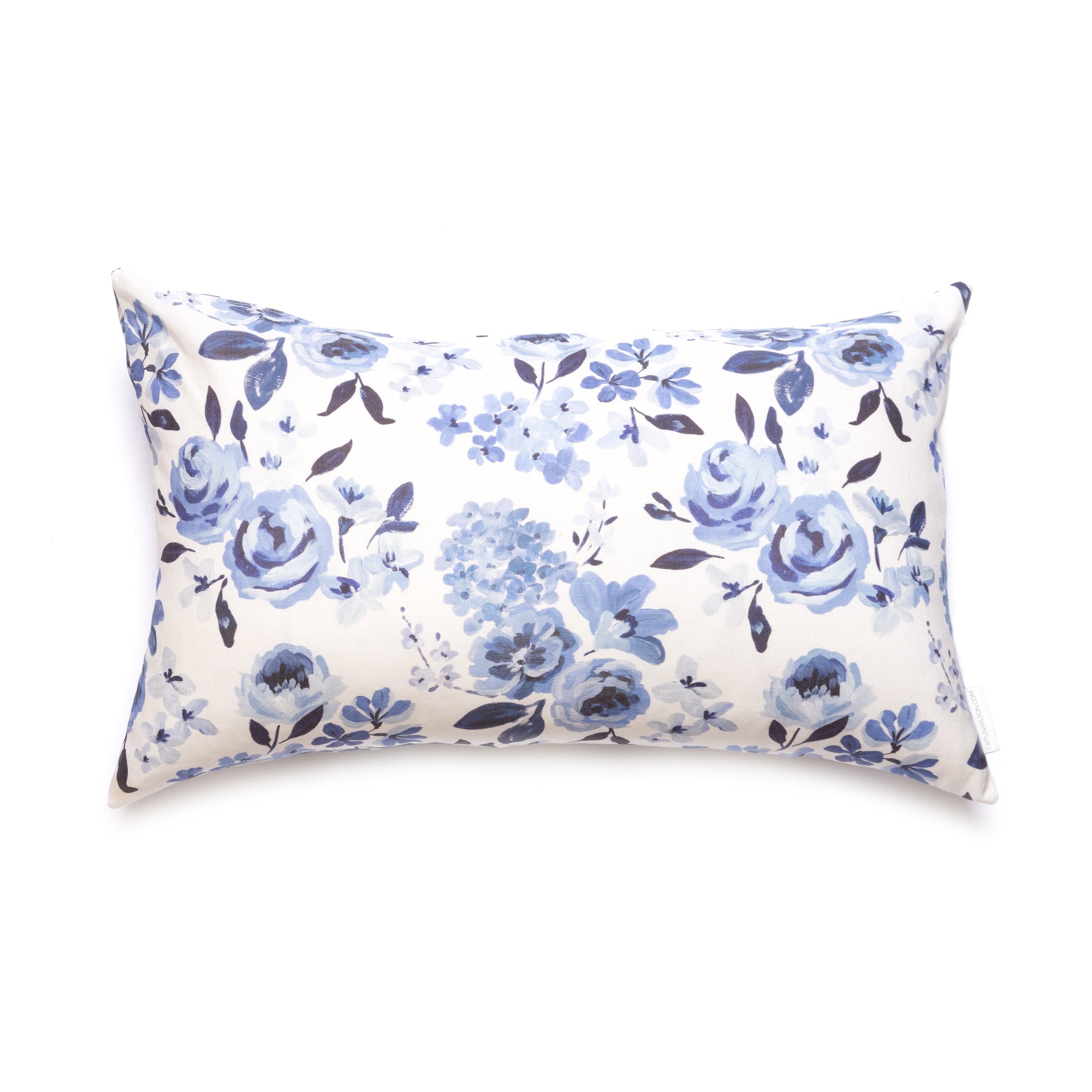 Blue Highland Floral Lumbar Pillow