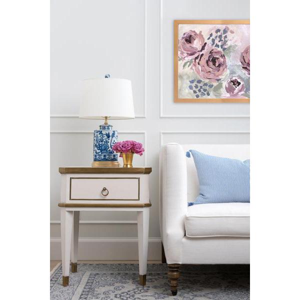 Serene Abstract Floral Art Print in Living Room