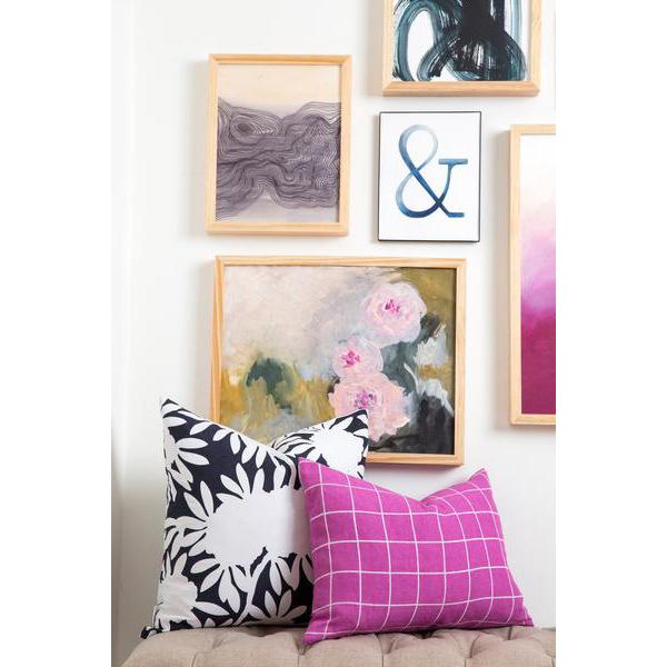 Abstract Floral Print on Gallery Wall