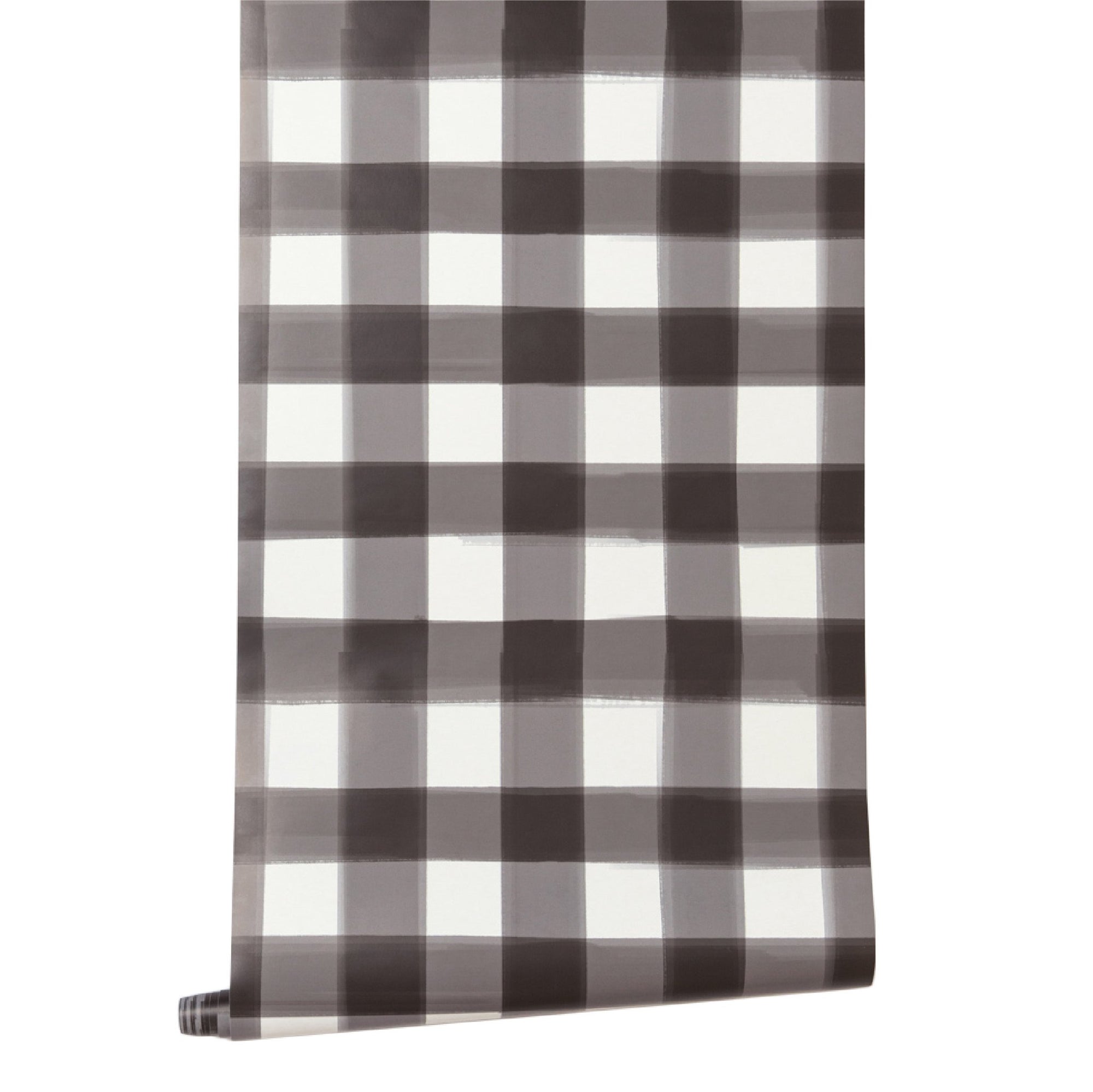 Burnside Buffalo Check in Black Wallpaper on Roll