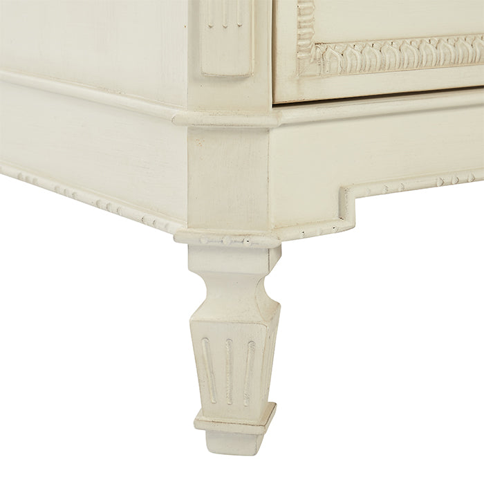 Leg Detail of Classic White Edie Chest