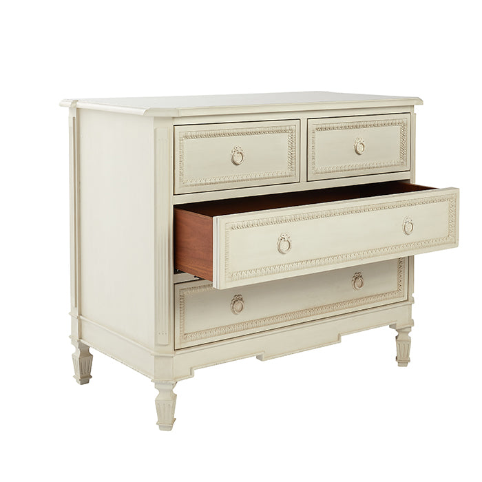 Classic White Edie Chest of Drawers with Open Drawer