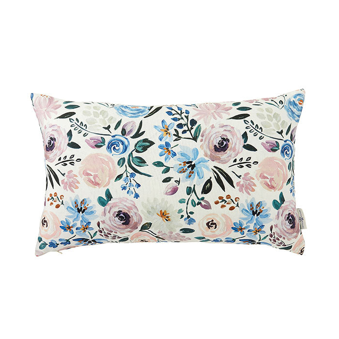 Long English Garden Throw Pillow