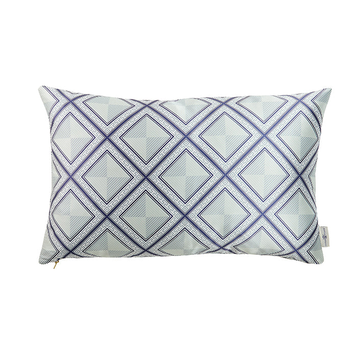 Piazza Green and Blue Geometric Throw Pillow