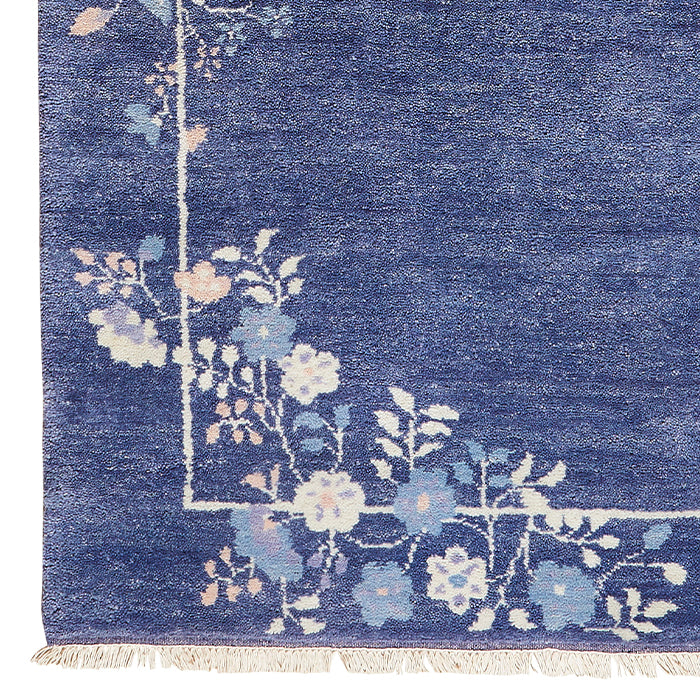 Flora Rug in Sapphire Blue