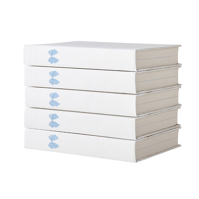 French Blue Bow Decorative Book Set