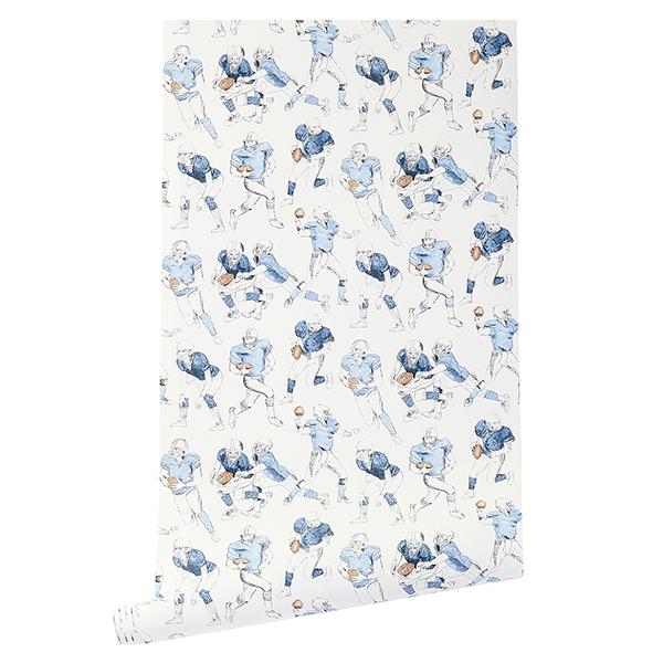Game Day Football Kid's Room Wallpaper on Roll