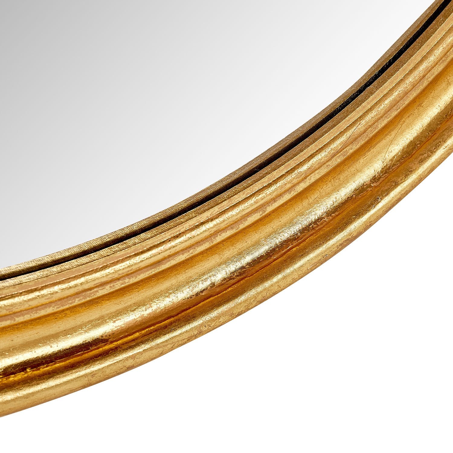 Frame Detail of Nora Round Mirror in Gold