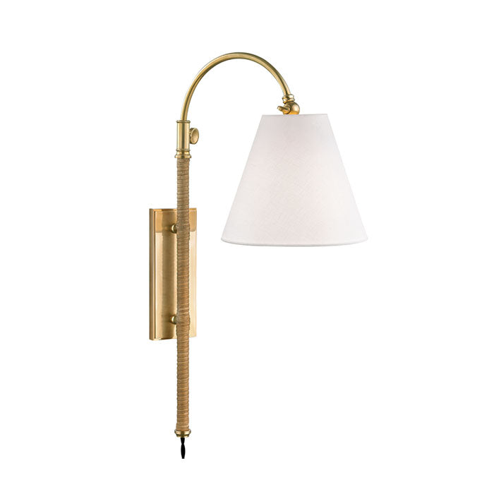 Graham Tall Sconce in Aged Brass