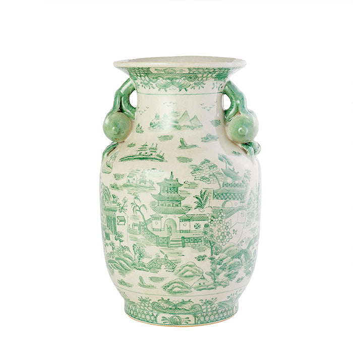 Porcelain Garden Vase in Green