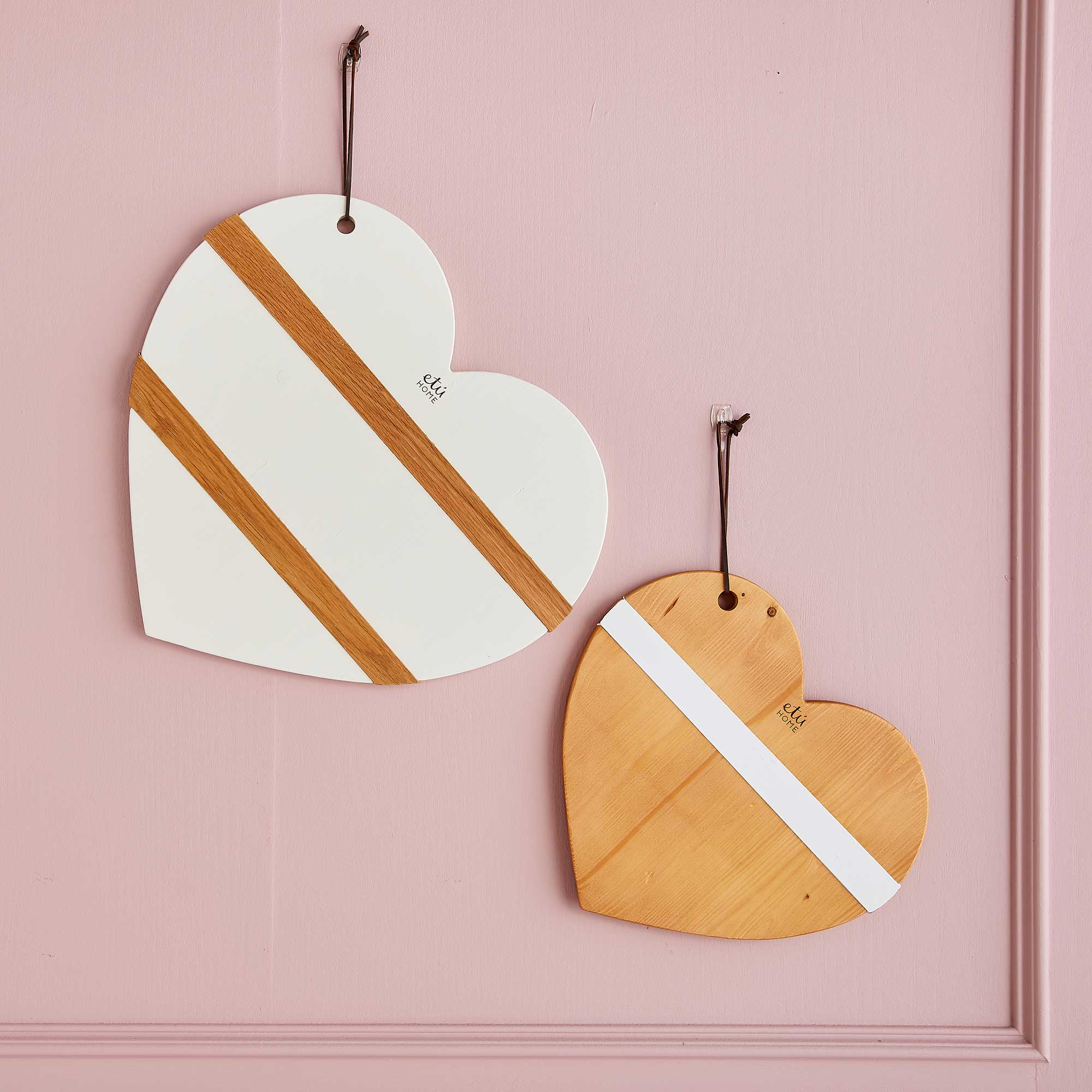 Small Natural Mod Heart Serving Boards