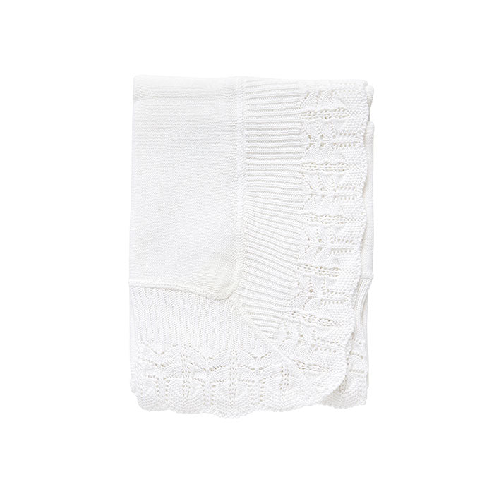 Heirloom Baby Blanket in White