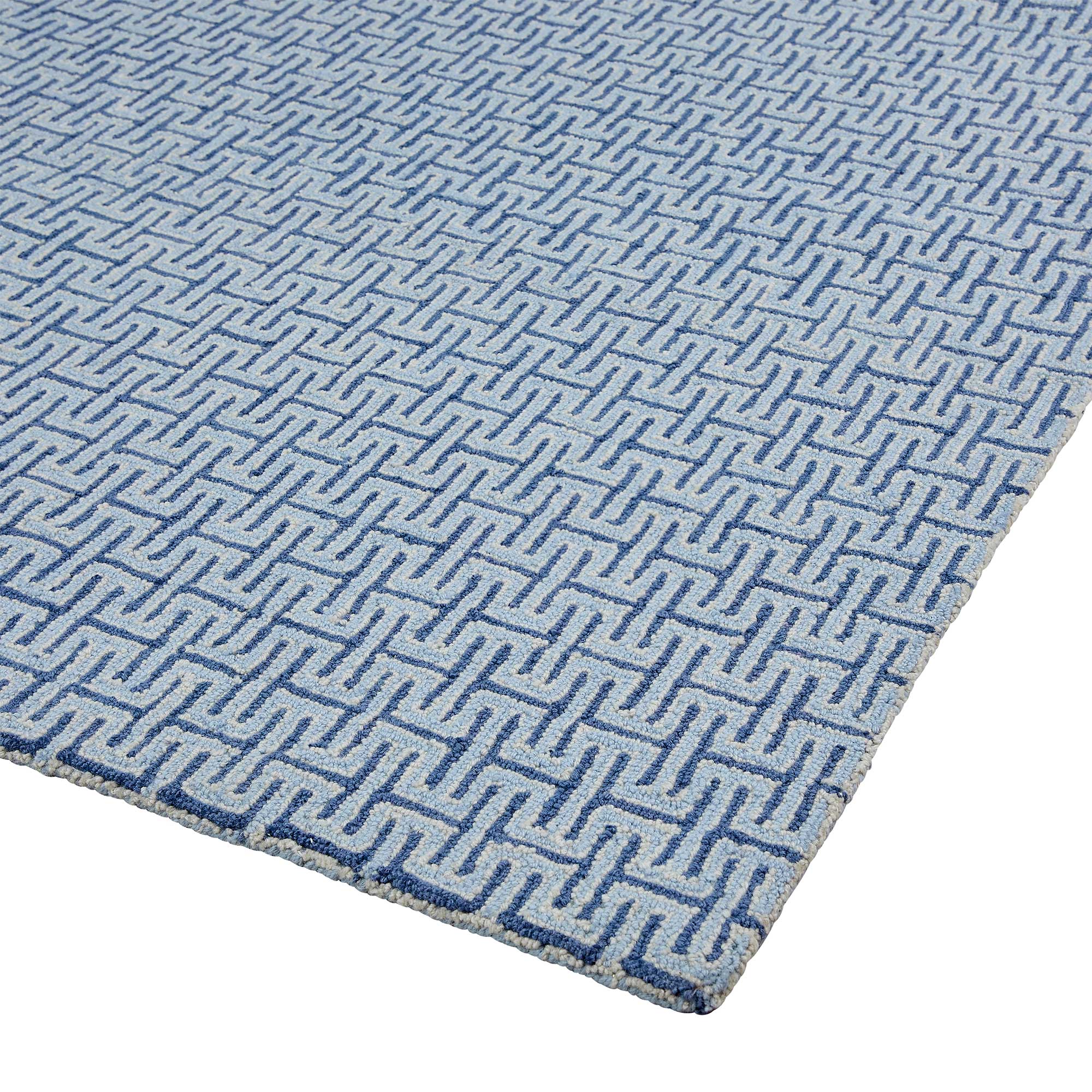 Henry in French Blue Geometric Rug Sample