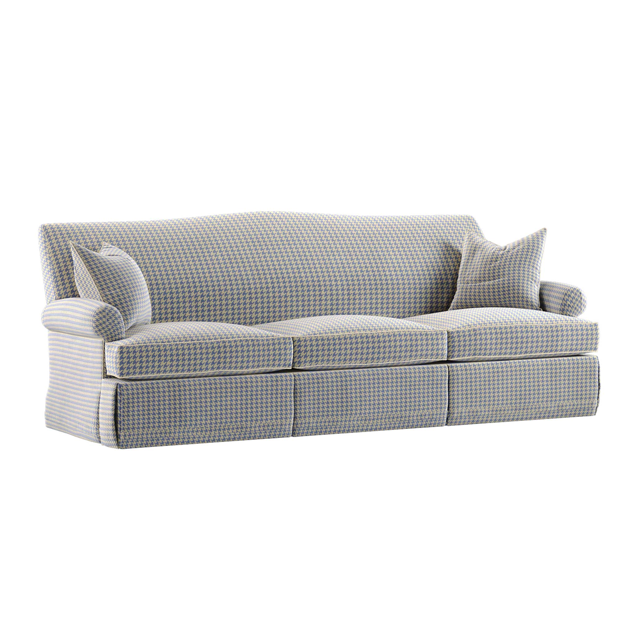 Blue Houndstooth Amelia Dressmaker Sofa