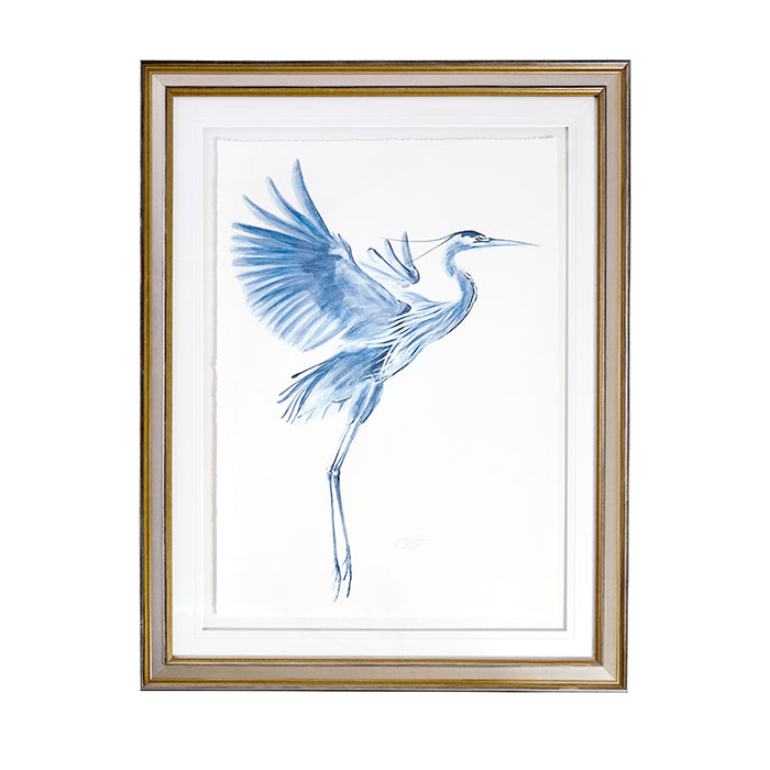 Soaring Heron Watercolor
