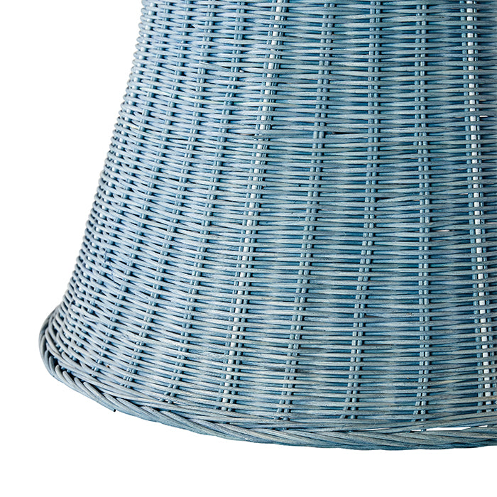 French Blue Rattan 16” Lampshade