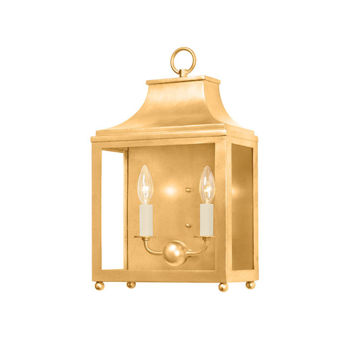 Jennings Lantern Sconce in Gold Leaf