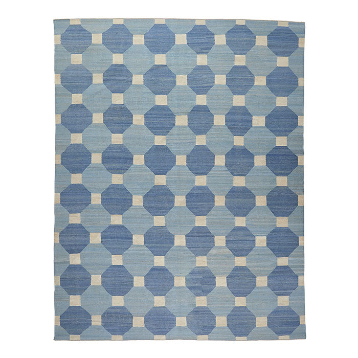 Medina Small Blue Geometric Rug