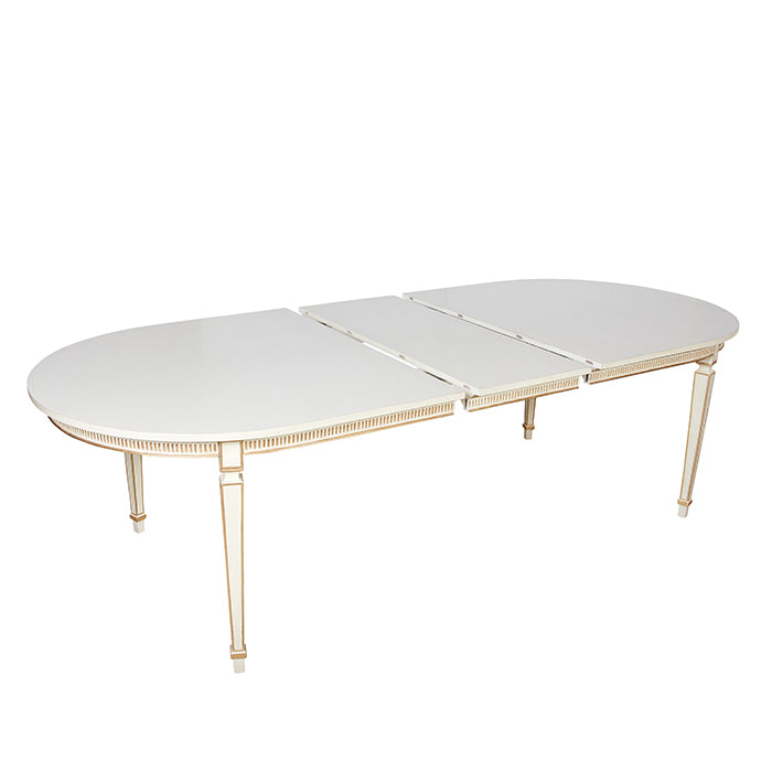 Lily White Dining Table with Leaf Addition