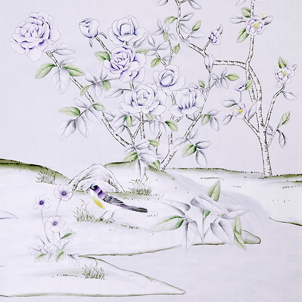 Louis in Lavender Chinoiserie Wallpaper Sample Swatch