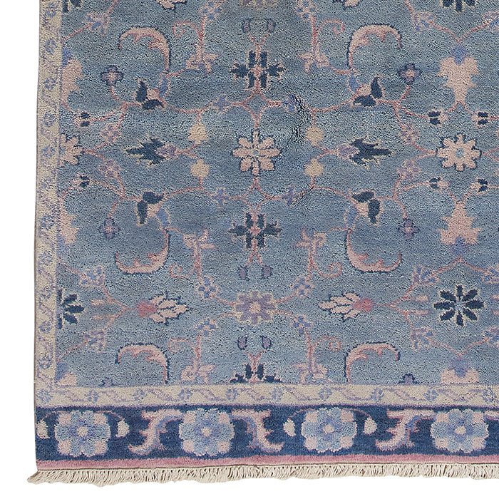 Lucy Floral Area Rug in Blue Sample