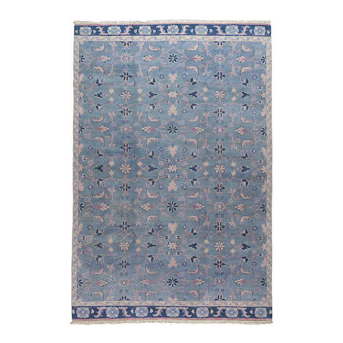 Lucy Floral Area Rug in Blue