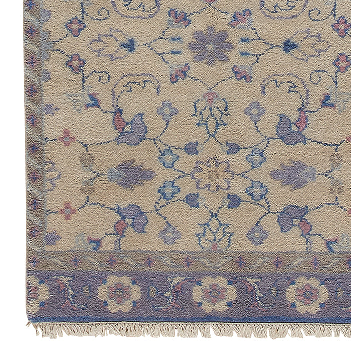 Detail of Lucy Wool Area Rug in Lilac Cream