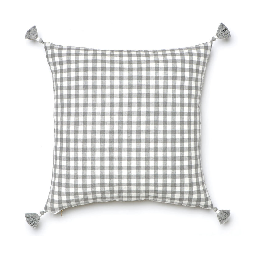Grey Gingham Throw Pillow Caitlin Wilson