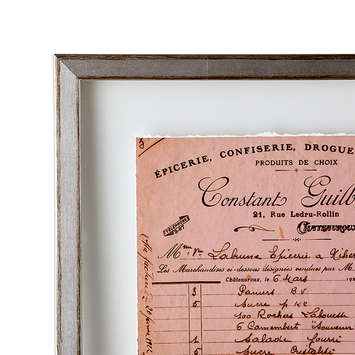 Market Receipt in French VIII