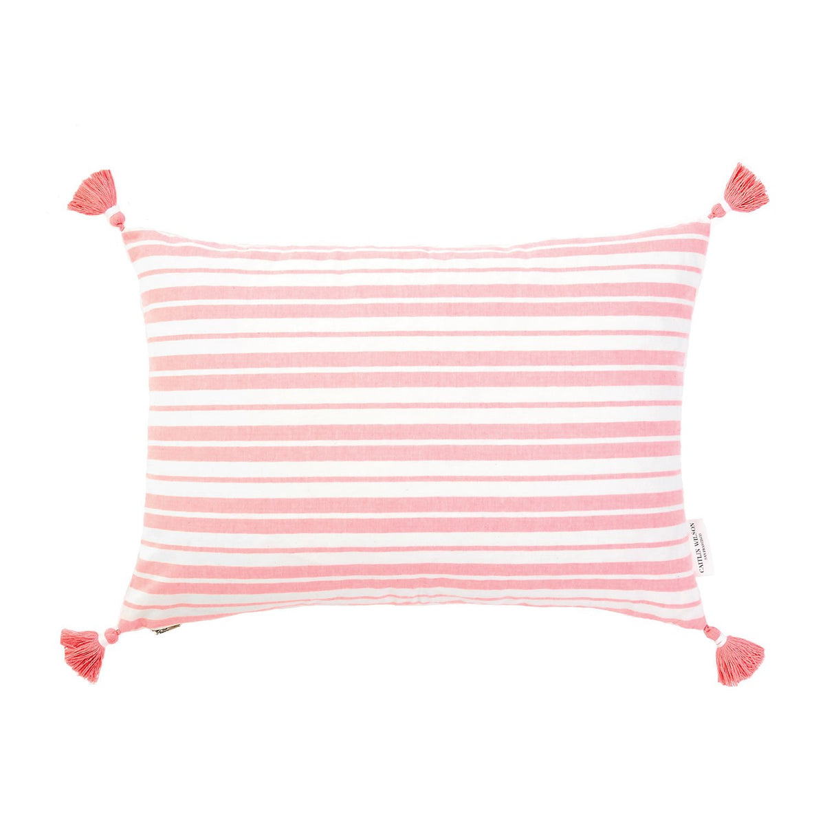 Marseille Stripe Pink Lumbar Pillow