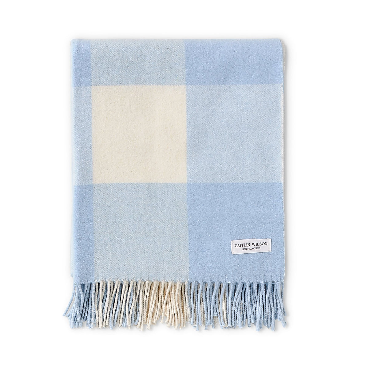 Grande Check Throw in Soft Blue
