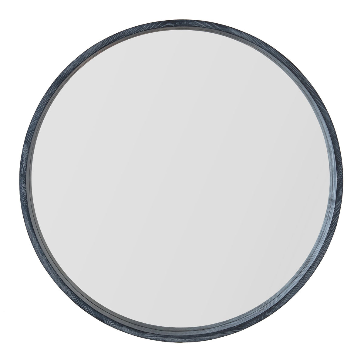 Abbott Round Mirror with Blue Gray Frame