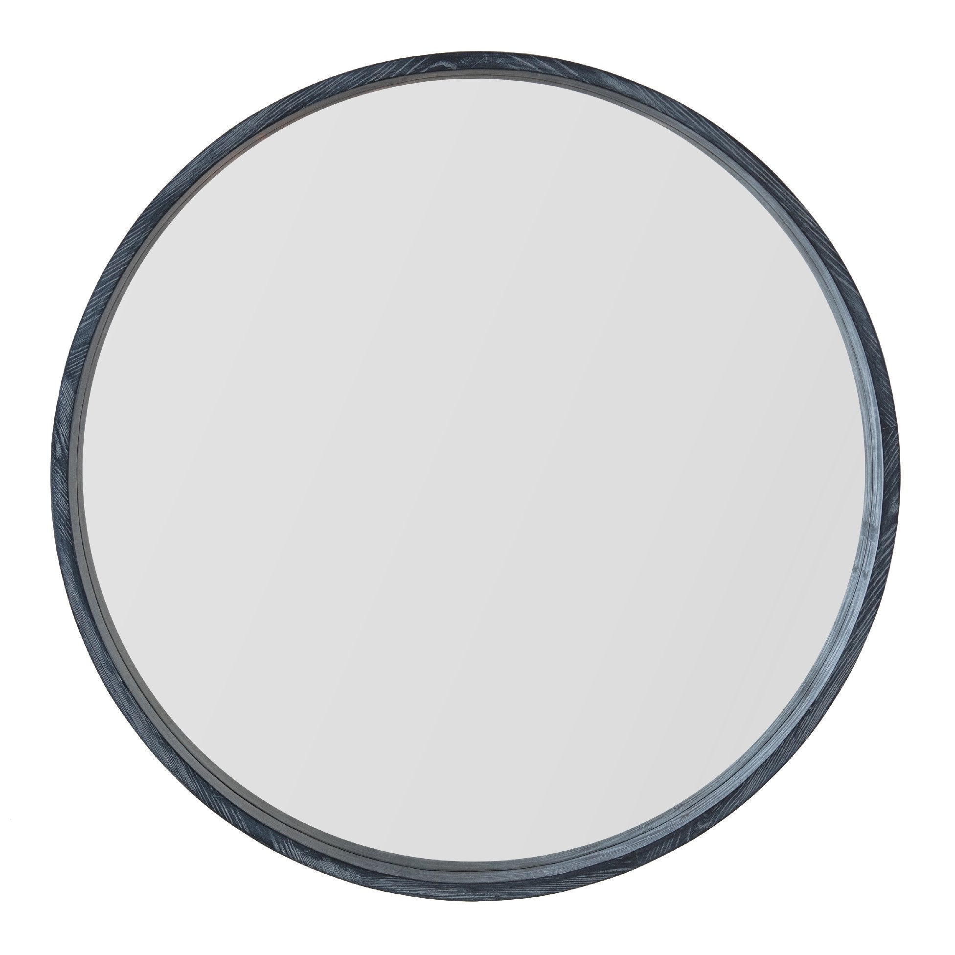 Abbott Round Mirror with Blue Gray Frame
