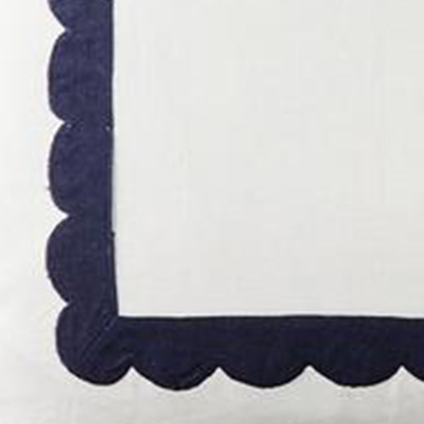 Scallop Trim in Navy Fabric Swatch
