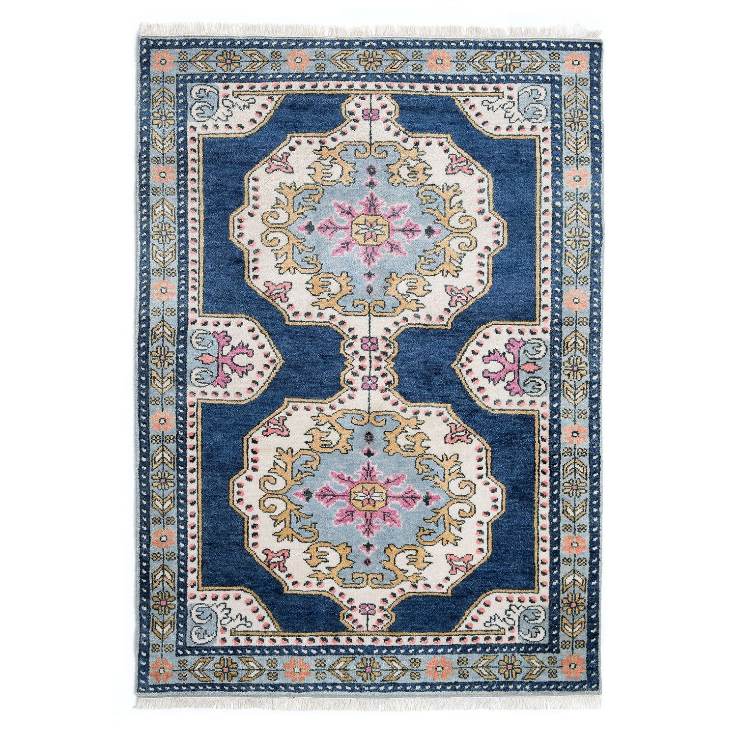 Soleil Wool Area Rug in Navy