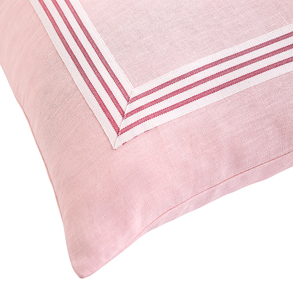 Blush Pillow with Poppy Stripe T