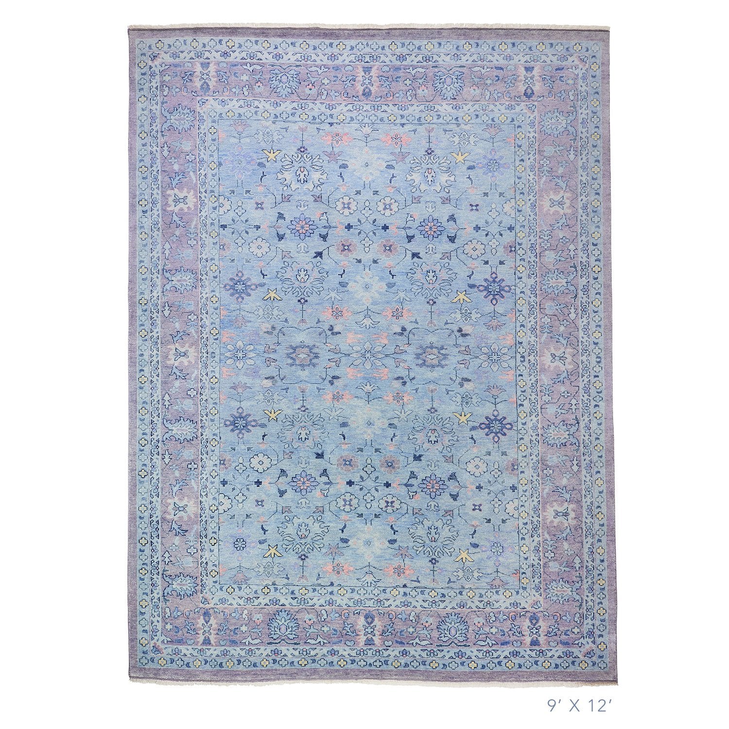 9x12 Pasha Wool Area Rug in Blue