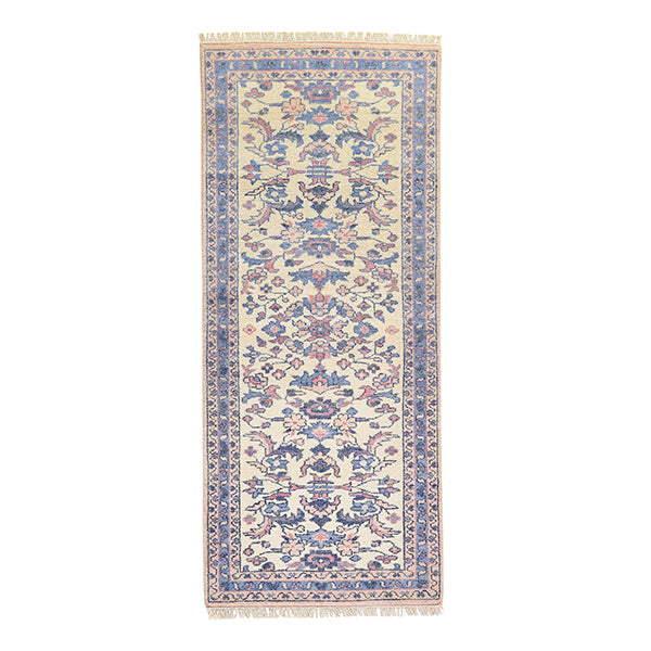 Tessa Wool Runner Rug in Periwinkle