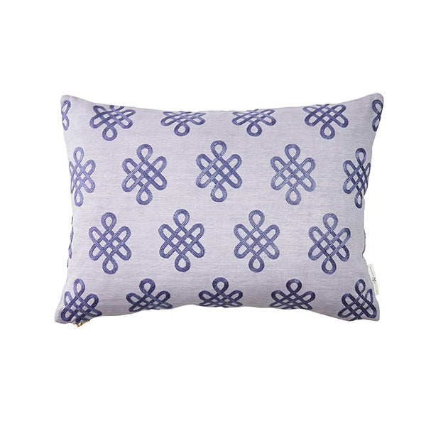 Nonogram Lumbar Pillow in Lilac
