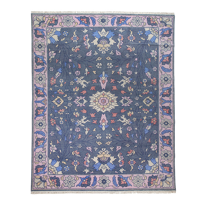 Olivia Bold Floral Rug in Indigo