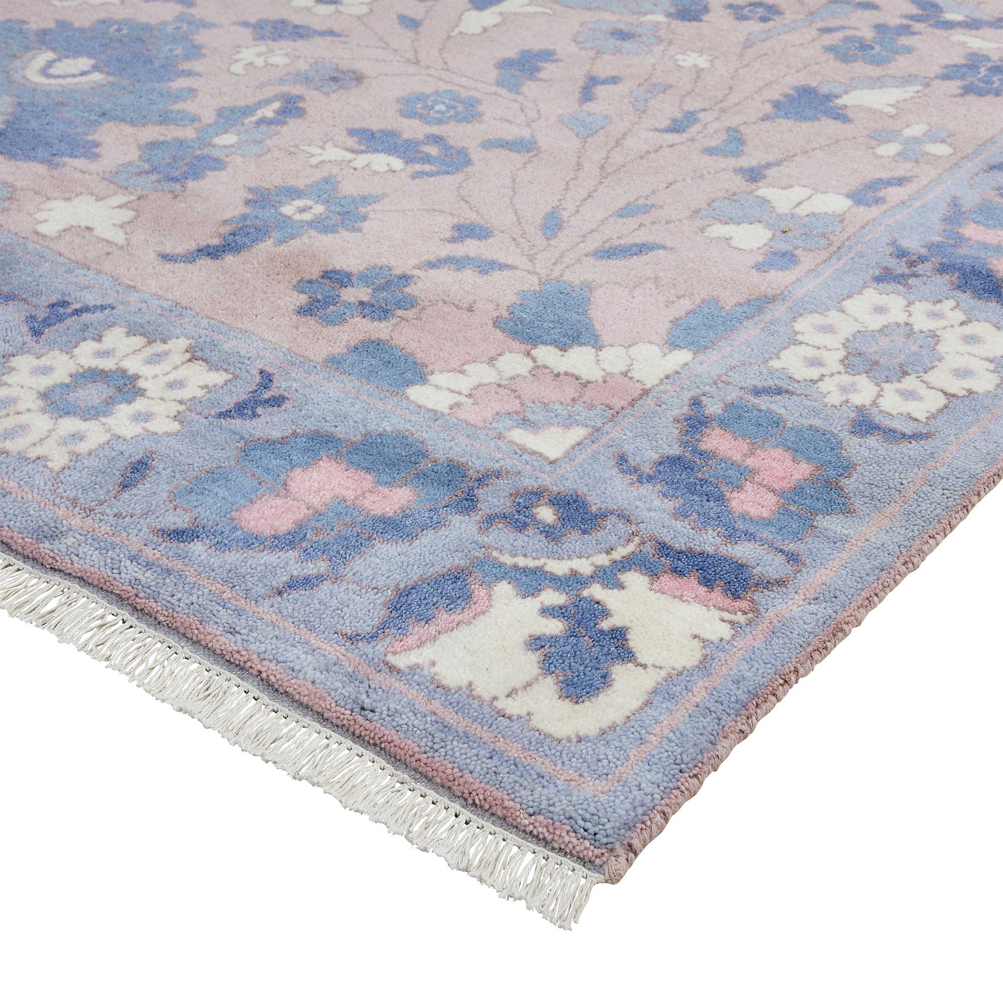 Corner of Olivia Rug in Lavender