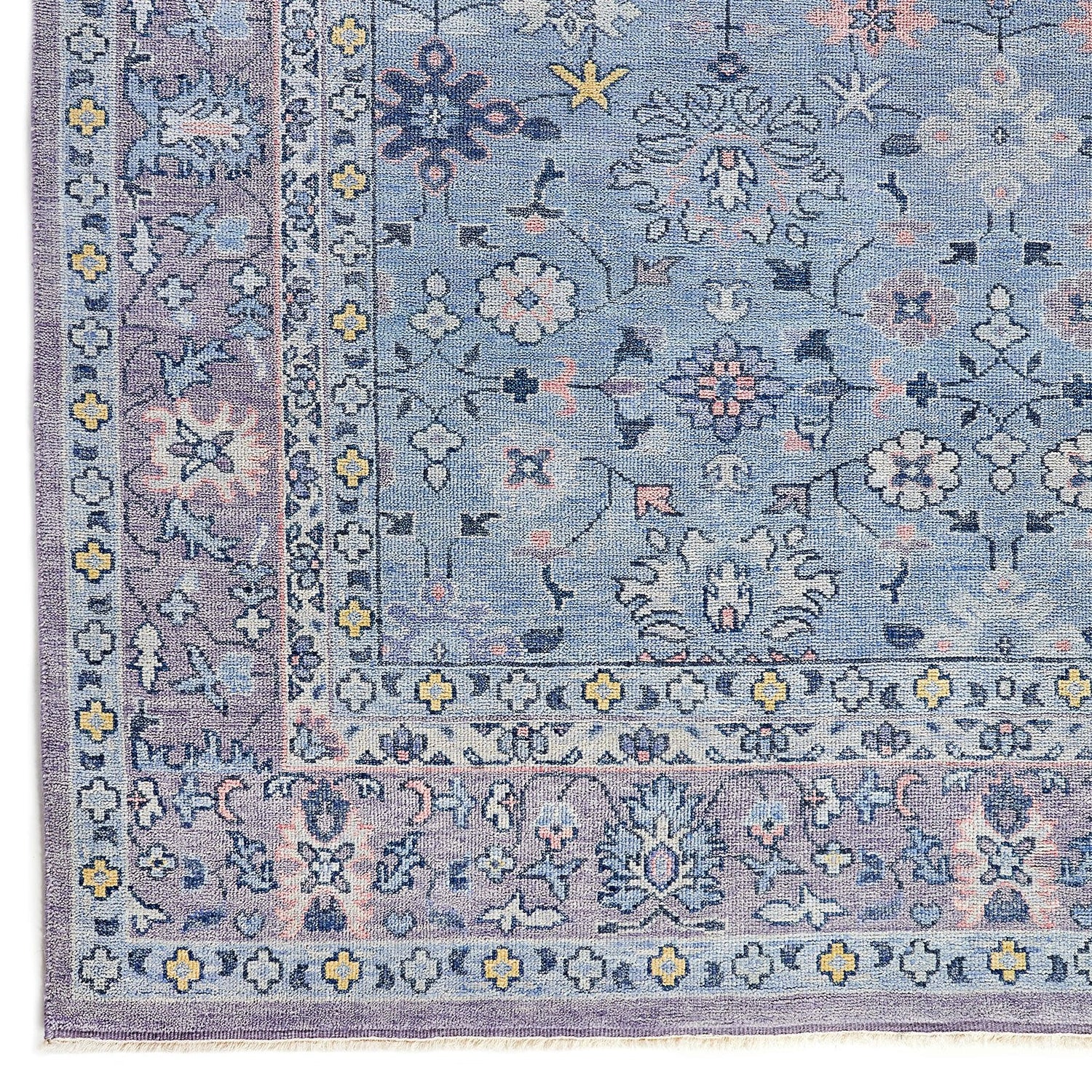 Pasha Rug in Blue | Floral Hand-Knotted Rug | Caitlin Wilson