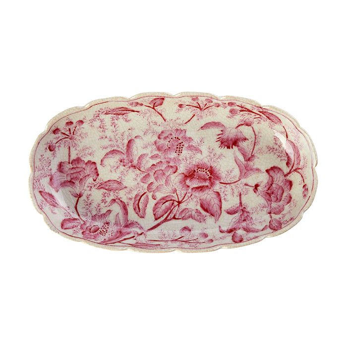 Porcelain Garden Dish in Rose Pink