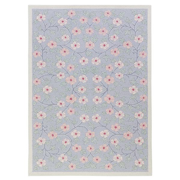 Porcelain Pansies Rug with Flowers