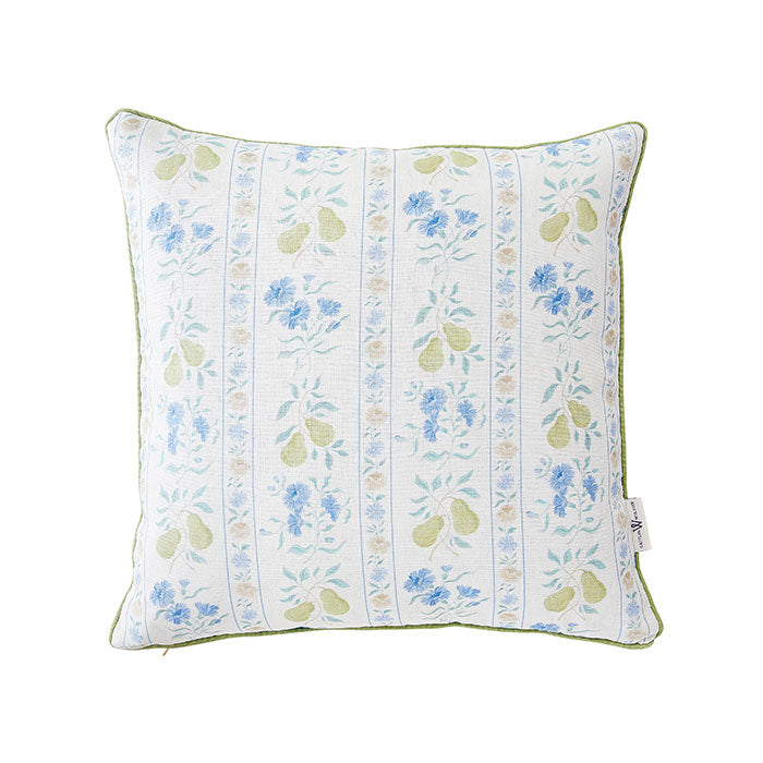 Provence Poiriers Pillow with Citron Piping