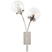 Prescott Right Sconce in Polished Nickel with Clear Glass