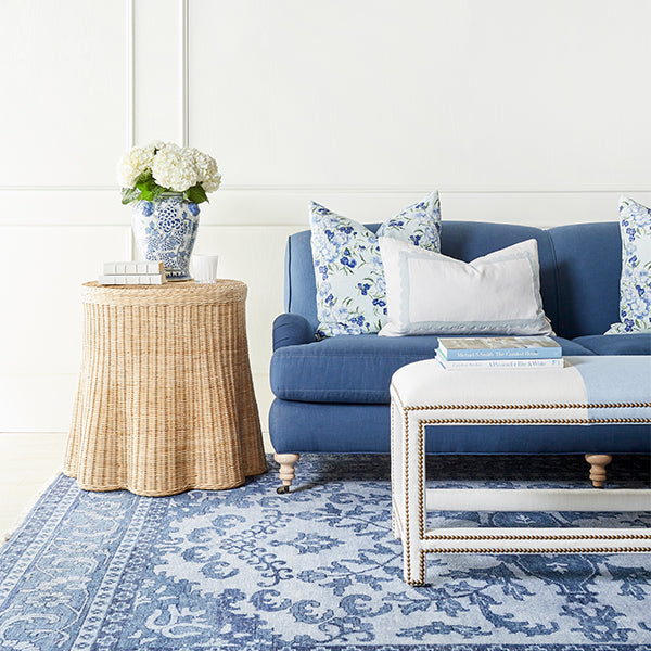 Round Scallop Skirted Side Table Caitlin Wilson