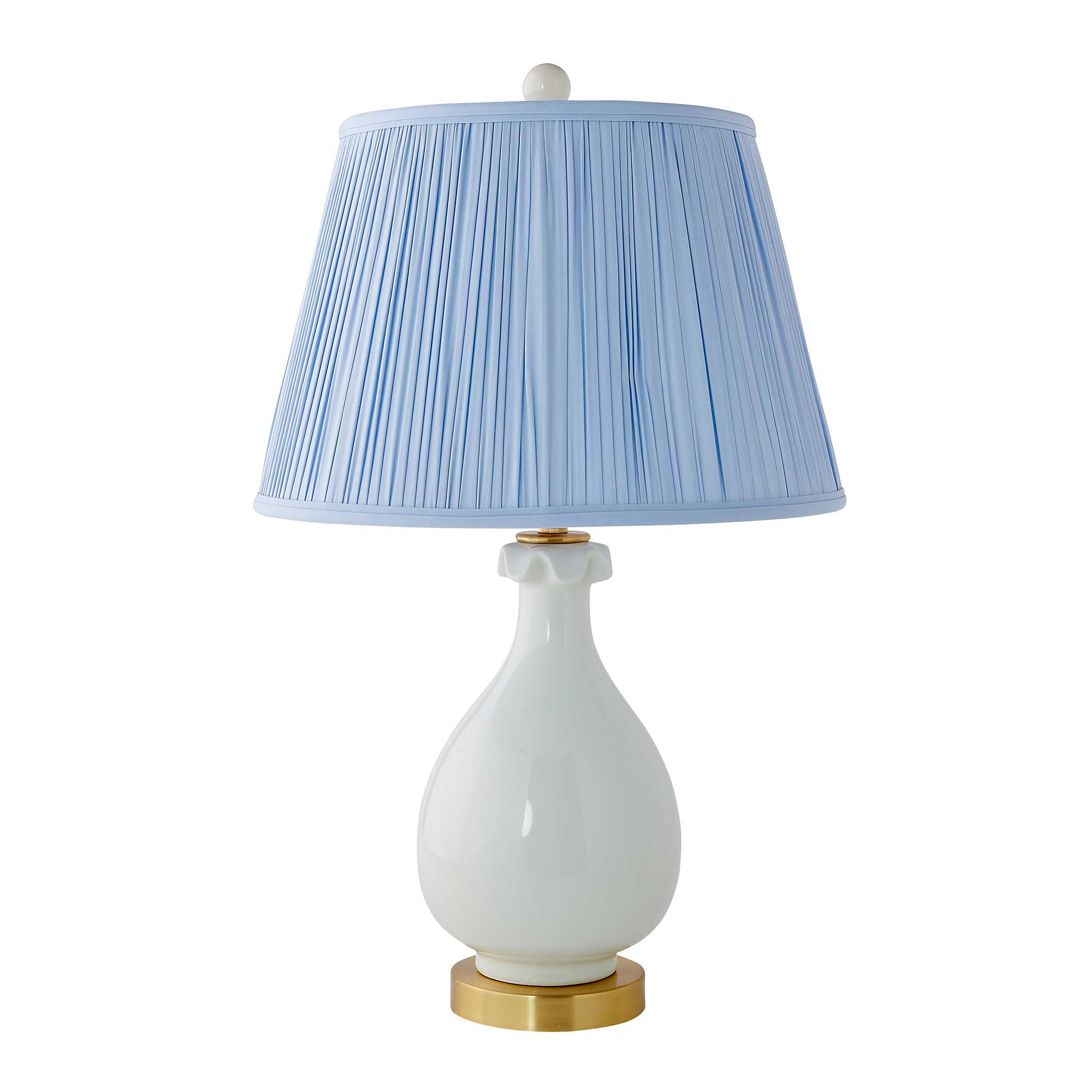 Ruffle Lamp in White