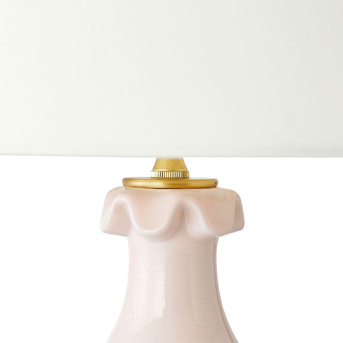 Ruffle Lamp in Blush