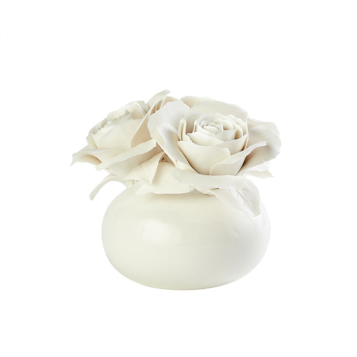 White Porcelain Blooming Roses
